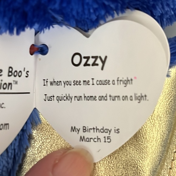 NWT TY Collection Boo’s Ozzy The Bat 10"  Silk Blue Stuffed Plush - Picture 9 of 15